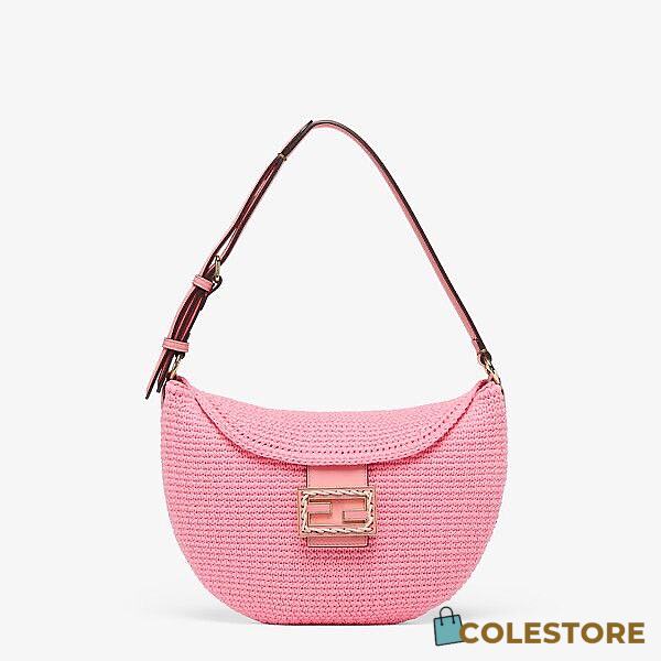 Fendi Small Croissant With Pink Cotton Calf Leather 8BR79 Size 29x22x13.0cm - 1