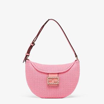 Fendi Small Croissant With Pink Cotton Calf Leather 8BR79 Size 29x22x13.0cm
