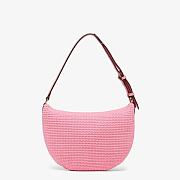 Fendi Small Croissant With Pink Cotton Calf Leather 8BR79 Size 29x22x13.0cm - 2