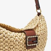 Fendi Small Croissant With Brown Cotton Calf Leather 8BR79 Size 29x22x3cm - 2