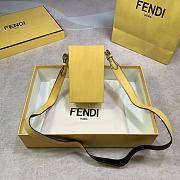 Fendi Mini Box Logo Crossbody Bag With Yellow Calfskin 8BT33 Size 10.5x17x7cm - 6