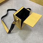 Fendi Mini Box Logo Crossbody Bag With Yellow Calfskin 8BT33 Size 10.5x17x7cm - 4