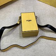 Fendi Mini Box Logo Crossbody Bag With Yellow Calfskin 8BT33 Size 10.5x17x7cm - 2