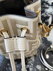 Fendi Mon Tresor Small Bucket Bag With White Calfskin Leather 8BS01 Size 18.5x12x10cm - 4