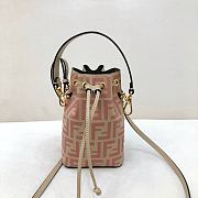 Fendi Mon Tresor Small Bucket Bag With Pink Calfskin Leather 8BS01 Size 18.5x12x10 cm - 1