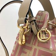 Fendi Mon Tresor Small Bucket Bag With Pink Calfskin Leather 8BS01 Size 18.5x12x10 cm - 2