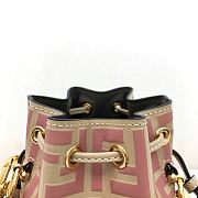Fendi Mon Tresor Small Bucket Bag With Pink Calfskin Leather 8BS01 Size 18.5x12x10 cm - 4