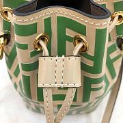 Fendi Mon Tresor Small Bucket Bag With Green Calfskin Leather 8BS01 Size 18.5x12x10 cm - 5