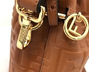 Fendi Mon Tresor Small Bucket Bag With Brown Calfskin Leather 8BS01 Size 18.5x12x10 cm - 6