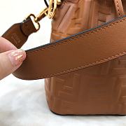 Fendi Mon Tresor Small Bucket Bag With Brown Calfskin Leather 8BS01 Size 18.5x12x10 cm - 5