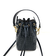 Fendi Mon Tresor Small Bucket Bag With Black Calfskin Leather 8BS01 Size 18.5x12x10 cm - 1
