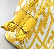 Fendi Mon Tresor Small Bucket Bag With Yellow Calfskin Leather 8BS01 Size 18.5x12x10 cm - 5