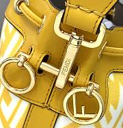 Fendi Mon Tresor Small Bucket Bag With Yellow Calfskin Leather 8BS01 Size 18.5x12x10 cm - 2
