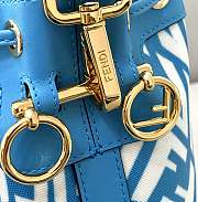 Fendi Mon Tresor Small Bucket Bag With Blue Calfskin Leather 8BS01 Size 18.5x12x10 cm - 2