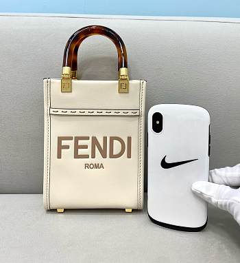 Fendi Mini Sunshine Shopper Leather Bag 8376A Size 13×6×18cm