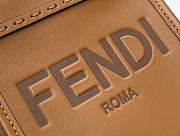 Fendi Mini Sunshine Shopper With Brown Leather Bag 8376A Size 13×6×18cm - 4