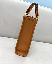 Fendi Mini Sunshine Shopper With Brown Leather Bag 8376A Size 13×6×18cm - 3