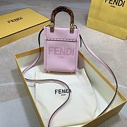 Fendi Mini Sunshine ShopperWith Pink Leather Bag 8376A Size 13×6×18cm - 6