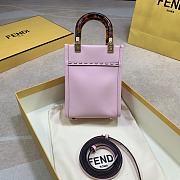 Fendi Mini Sunshine ShopperWith Pink Leather Bag 8376A Size 13×6×18cm - 4