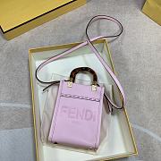 Fendi Mini Sunshine ShopperWith Pink Leather Bag 8376A Size 13×6×18cm - 2