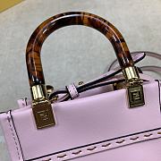 Fendi Mini Sunshine ShopperWith Pink Leather Bag 8376A Size 13×6×18cm - 3
