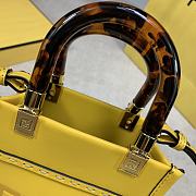 Fendi Mini Sunshine ShopperWith Yellow Leather Bag 8376A Size 13×6×18cm - 3