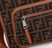 Fendi Large Runaway Shopping Tote With Brown Trim 8BH35 Size 44cm - 2