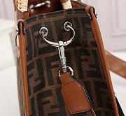 Fendi Large Runaway Shopping Tote With Brown Trim 8BH35 Size 44cm - 3