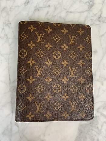 Louis Vuitton Desk Agenda Cover Monogram Canvas R20100 Size 18.5x23x3cm