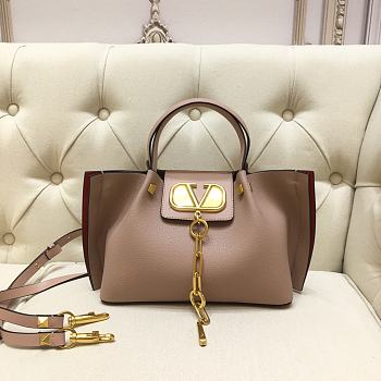 Valentino Garavani Vlogo Escape Tote Bag In Dusty Pink  SB1429 Size 31x25x15cm
