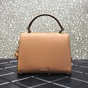 Valentino Vsling Grainy With Brown Calfskin Hand Bag VW2B0 Size 25x12x9cm - 2
