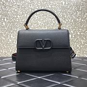 Valentino Vsling Grainy With Black Calfskin Hand Bag VW2B0 Size 25x12x9cm - 1