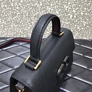 Valentino Vsling Grainy With Black Calfskin Hand Bag VW2B0 Size 25x12x9cm - 5