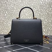 Valentino Vsling Grainy With Black Calfskin Hand Bag VW2B0 Size 25x12x9cm - 2