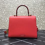 Valentino Vsling Grainy With Red Calfskin Hand Bag VW2B0 Size 25x12x9cm - 6