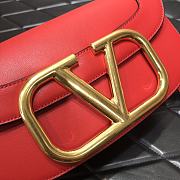 Valentino Garavani Supervee Crossbody Bag With Red Calfskin WB0G0 Size: 26.5x9x16cm - 6