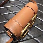 Valentino Garavani Supervee Small Shoulder Bag With Brown Calfskin Leather WW2B0 Size: 18x13x7cm - 6
