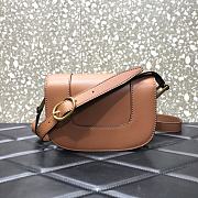 Valentino Garavani Supervee Small Shoulder Bag With Brown Calfskin Leather WW2B0 Size: 18x13x7cm - 2
