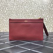 Valentino Garavani Vlogo Clutch Bag In Hammered Leather Size: 25x16cm - 3