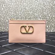 Valentino Garavani Vlogo Clutch Bag In Pink Hammered Leather Size: 25x16cm - 1