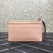 Valentino Garavani Vlogo Clutch Bag In Pink Hammered Leather Size: 25x16cm - 3