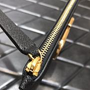 Valentino Garavani Vlogo Clutch Bag In Black Hammered Leather Size: 25x16cm - 6