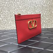 Valentino Garavani Vlogo Clutch Bag In Red Hammered Leather Size: 25x16cm - 5