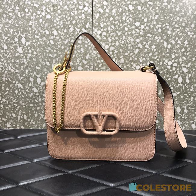 Valentino Garavani Small VSling Shoulder Bag In Pink UW2B0 Size: 22x11x17cm - 1
