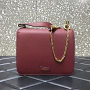 Valentino Garavani Small VSling Shoulder Bag In Wine UW2B0 Size: 22x11x17cm - 3
