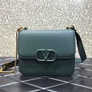Valentino Garavani Small VSling Shoulder Bag In Blue UW2B0 Size: 22x11x17cm - 1