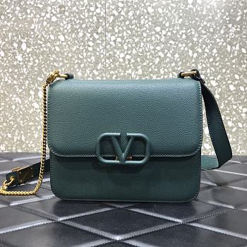 Valentino Garavani Small VSling Shoulder Bag In Blue UW2B0 Size: 22x11x17cm