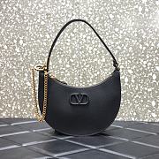 Valentino Vlogo Signature Mini Hobo Bag In Black Size 20x5x12cm - 1