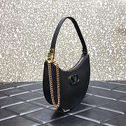 Valentino Vlogo Signature Mini Hobo Bag In Black Size 20x5x12cm - 5