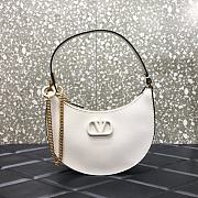 Valentino Vlogo Signature Mini Hobo Bag In White Size 20x5x12cm - 1